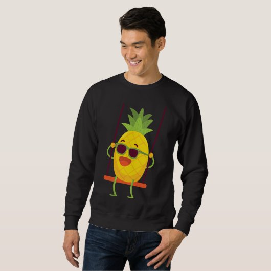 Tropische Fruchtschwinger-Ananas Sweatshirt (Vorne ganz)