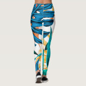 Tropische Frühlings- und Sommerflugzeuge Leggings (Rückseite)