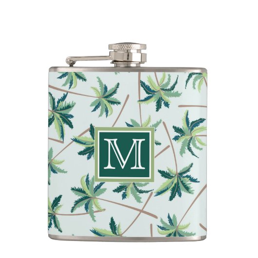 Tropische Fuchsschwanz-Palme | addieren Ihre Flachmann (Vorderseite)