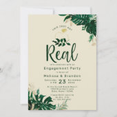 Tropische Führung Diese gerade Got echte Engagemen Einladung (Vorderseite)
