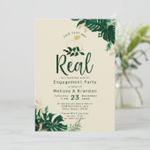 Tropische Führung Diese gerade Got echte Engagemen Einladung (Stehend Vorderseite)