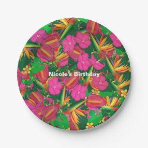 Tropische Garten Blumen Tropische Party Teller