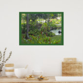 Tropische Gartenlandschaft Poster (Küche)