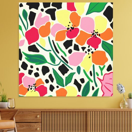 Tropische Gartenpunkte Leinwanddruck (Insitu (Wohnzimmer))