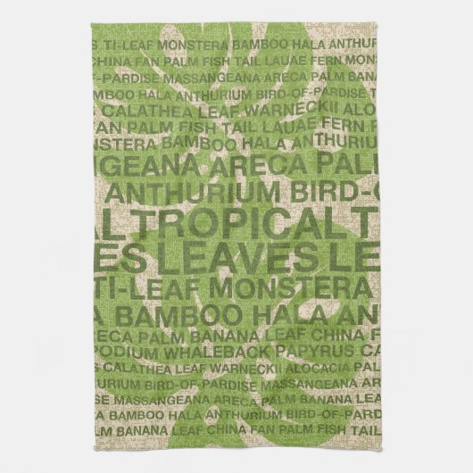 Tropische Gartenwand Geschirrtuch (Vertikal)