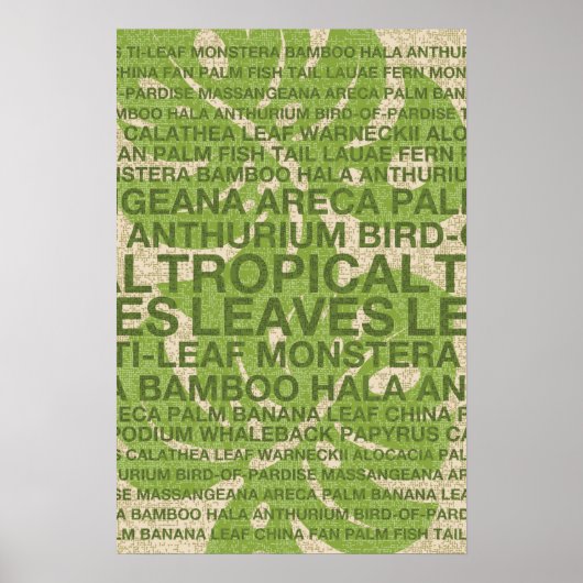 Tropische Gartenwand Poster (Vorne)