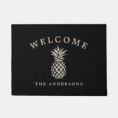 Tropische Gastfreundschaft | Ananas Personalisiert Fußmatte (Vorderseite)