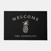 Tropische Gastfreundschaft | Ananas Personalisiert Fußmatte (Vorderseite)