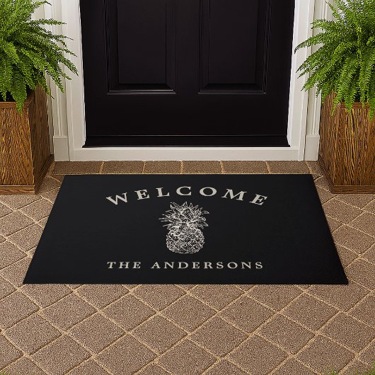 Tropische Gastfreundschaft | Ananas Personalisiert Fußmatte