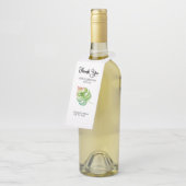 Tropische Gastgeschenk Hochzeit Danke, Flasche Tag Flaschenanhänger (Angewinkelt)