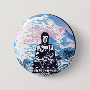 Tropische Gebirgswelle Buddhas Button