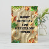 Tropische Geburtstagskarte Feiertagskarte (Stehend Vorderseite)
