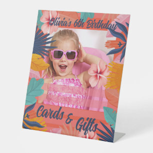Tropische Geburtstagskarten und Tafelschild Sockelschild