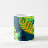 Tropische Gefärbte Krawatte Blue Gouache. Tropisch Kaffeetasse (Mittel)