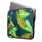 Tropische Gefärbte Krawatte Blue Gouache. Tropisch Laptopschutzhülle (Vorderseite Links)