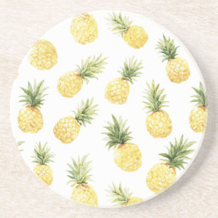 Tropische gelbe Ananas Getränkeuntersetzer