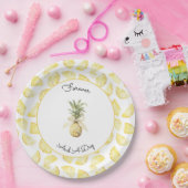 Tropische gelbe Ananas Hochzeit Pappteller (Party)
