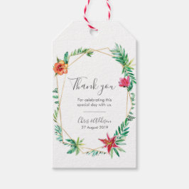 Tropische geometrische Dankbarkeit für Tags Geschenkanhänger