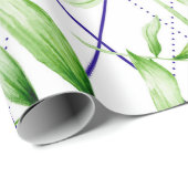 tropische geometrische Vegetation Geschenkpapier (Rolleneckpunkt)