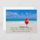 Tropische Getränke am Strand Vorlage für Ihren Tex (Vorne/Hinten)