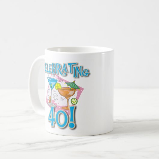 Tropische Getränke, die 40 feiern Kaffeetasse (Vorderseite Links)