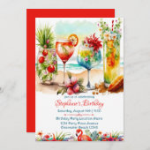 Tropische Getränke Einladung von Frauen zum Geburt (Vorne/Hinten)