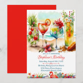 Tropische Getränke Einladung von Frauen zum Geburt (Vorne/Hinten)