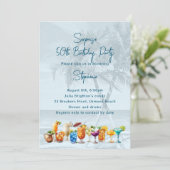 Tropische Getränke Erwachsene Geburtstagsparty Ein Einladung (Stehend Vorderseite)