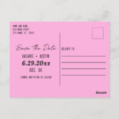 Tropische Getränke Funny Wedding retten das Datum Postkarte (Rückseite)