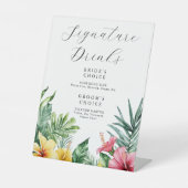 Tropische Getränke für Wasserfarben Sockelschild (Vorderseite)