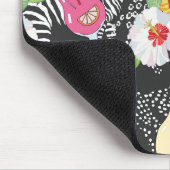 Tropische Getränke mit Tieren Mousepad (Ecke)