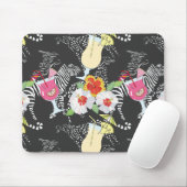 Tropische Getränke mit Tieren Mousepad (Mit Mouse)