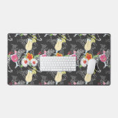 Tropische Getränke mit Tieren Schreibtischunterlage (Tastatur & Maus)