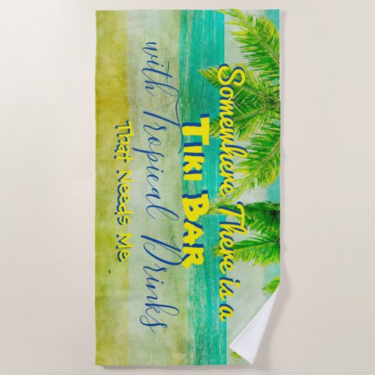 Tropische Getränke Plush extra großes Badetuch (Vorderseite)