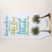 Tropische Getränke Plush extra großes Badetuch (Vorderseite)