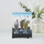 Tropische Getränke Postkarte (Stehend Vorderseite)