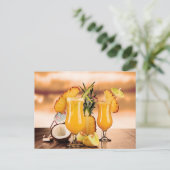 Tropische Getränke Postkarte (Stehend Vorderseite)