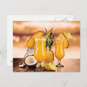 Tropische Getränke Postkarte (Vorne/Hinten)