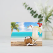 Tropische Getränke Postkarte (Stehend Vorderseite)