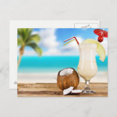 Tropische Getränke Postkarte (Vorne/Hinten)