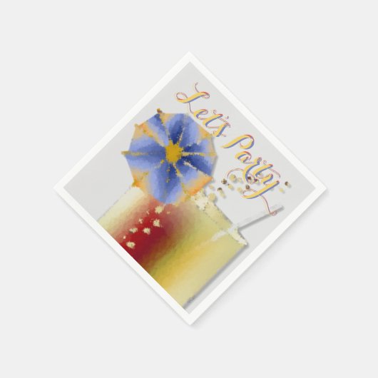 Tropische Getränke Serviette (Ecke)