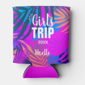 Tropische Girls-Reise mit Krone & Jahr Dosenkühler (Vorderseite)