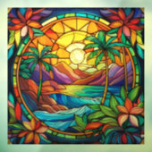 Tropische Glaskunst Fensteraufkleber (Blatt 3)