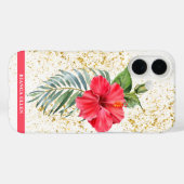 Tropische Glitzern aus Floral Case-Mate iPhone Hülle (Rückseite (Horizontal))