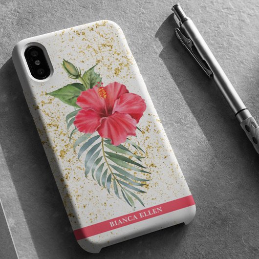Tropische Glitzern aus Floral Case-Mate iPhone Hülle