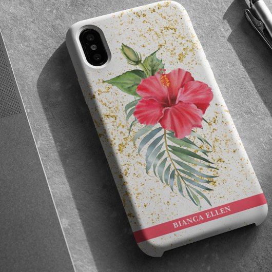 Tropische Glitzern aus Floral Case-Mate iPhone Hülle