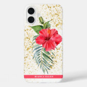 Tropische Glitzern aus Floral Case-Mate iPhone Hülle (Rückseite)