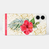 Tropische Glitzern aus Floral Case-Mate iPhone Hülle (Rückseite (Horizontal))