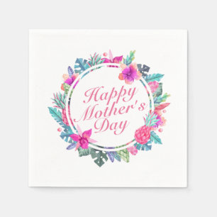 Tropische glückliche rahmen-Serviette der Mutter Serviette