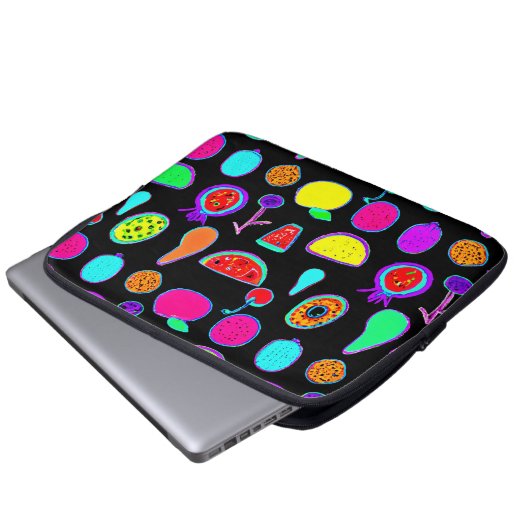 Tropische Glühexplosion Laptopschutzhülle (Vorne Knopf)